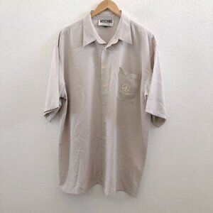 MOSCHINO Jeans Vintage Short Sleeve Button Down‎ Shirt Size XL